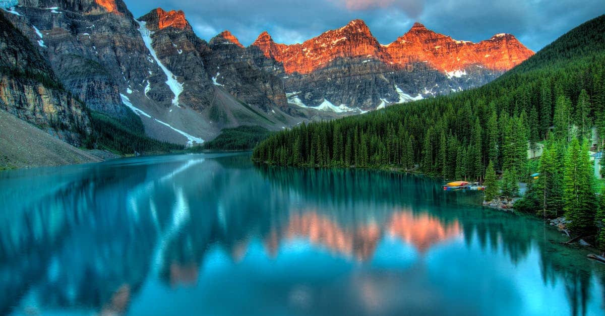 Water next to a mountain