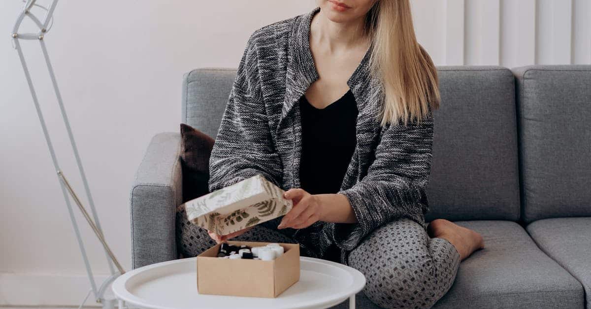 A woman sitting on a table