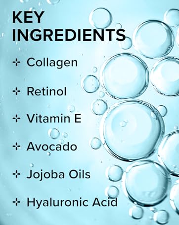 Collagen and retinol cream. Key ingredients