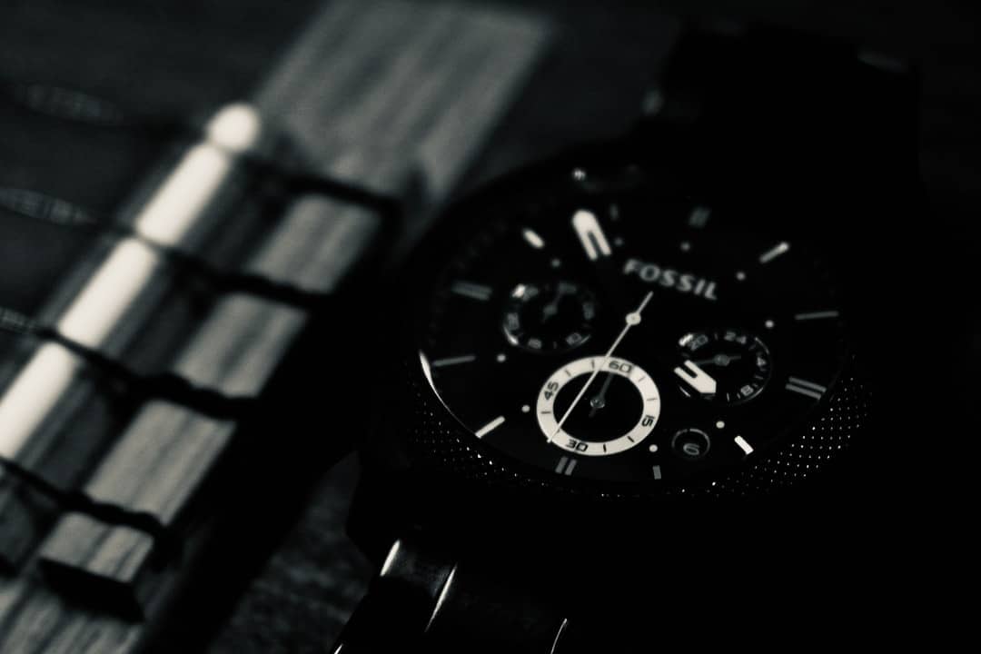 A close up of a watch