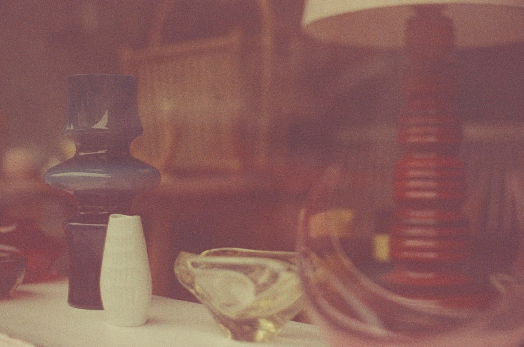 A vase sitting on a table